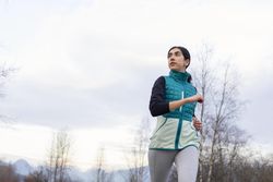 Young female running in the morning