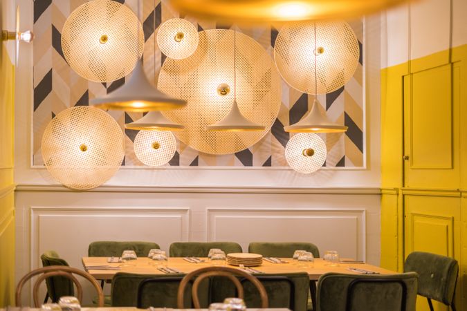Stylish illumination lamps fixed to wall