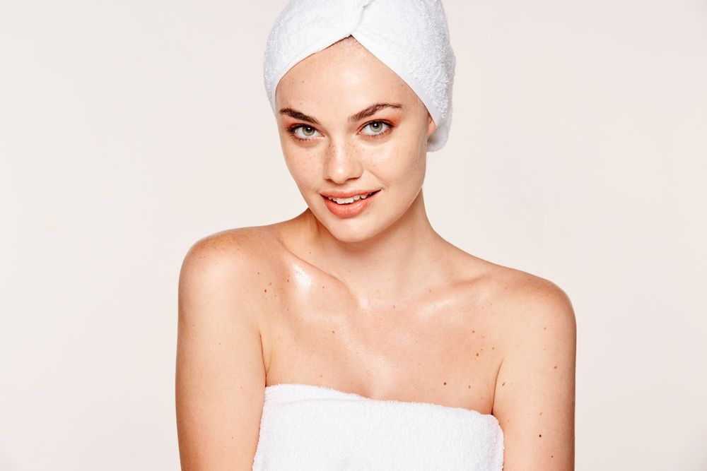 female with radiant body after cosmetic procedure