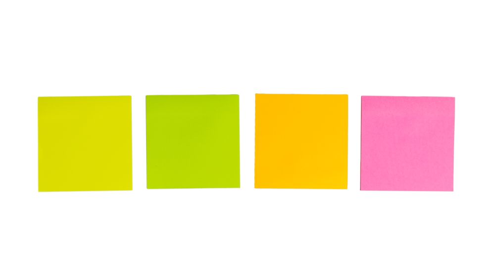colorful empty notes