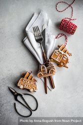 Cutlery with Christmas cookies 5nrMD5