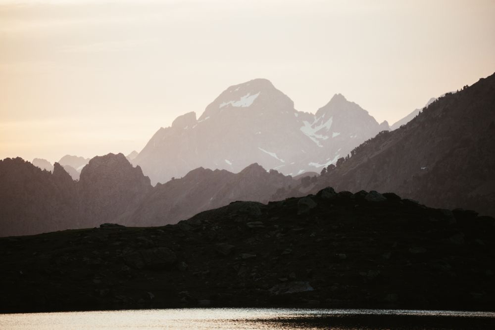 Picturesque view of lake in mountain area