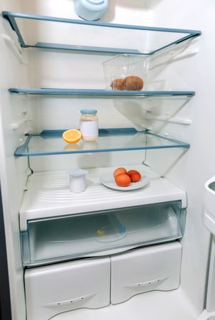Fridge almost empty due a crisis