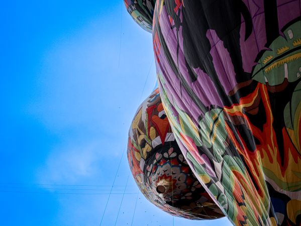 Traditional Balloon Festival, colorful and amazing with beautiful blue sky