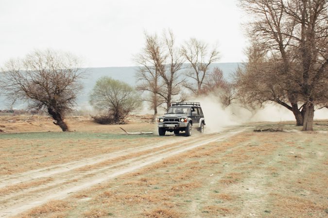 Off road riding in countryside