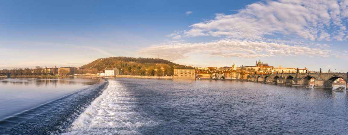 Vltava river and Charles Bridge in Prague