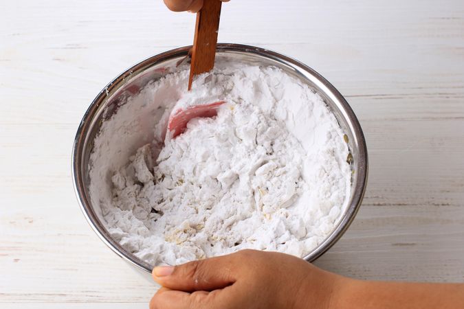 Bowl of tapioca flour