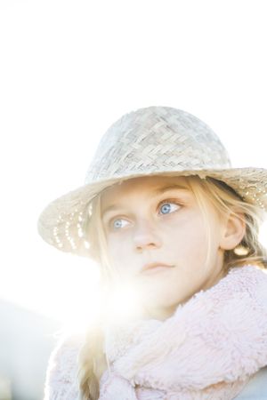 Stylish girl looking away