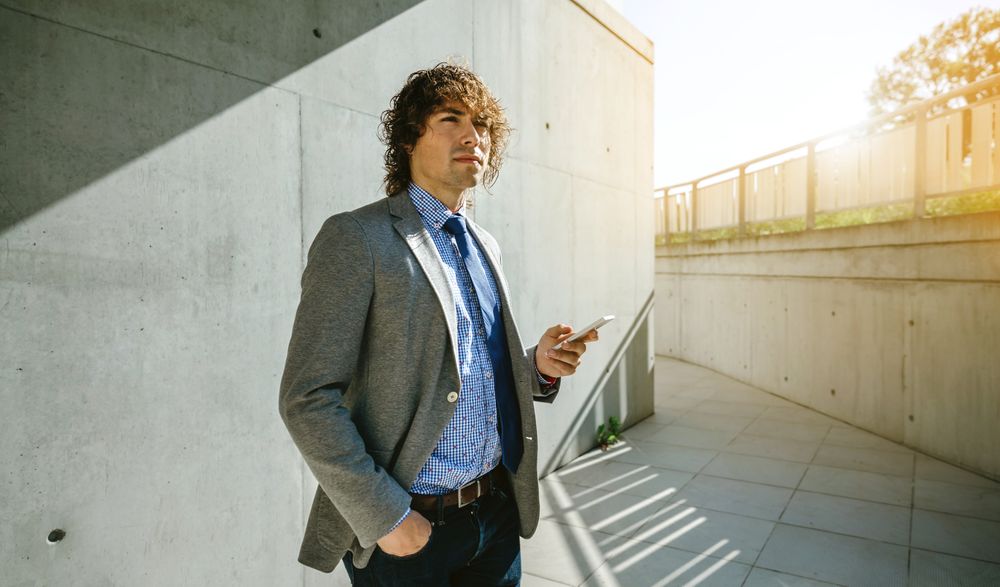Businessman with cell phone