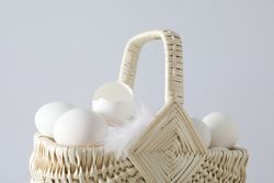 Concept of fresh and natural farm product - eggs