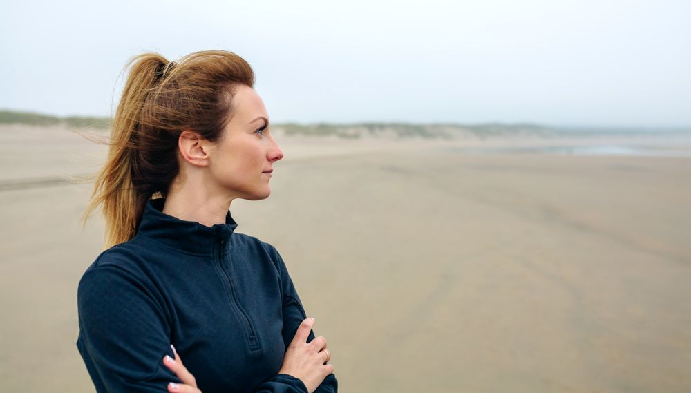 Woman looking at sea