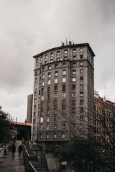 Cloudy sky over buildings