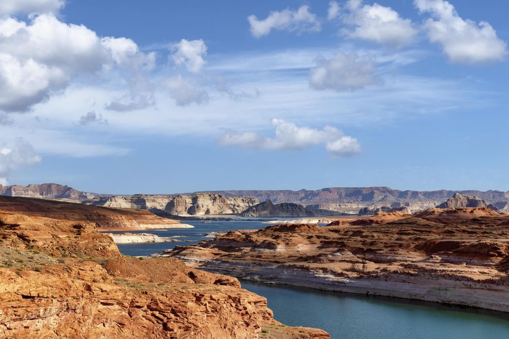Colorado river with Lake Powell in background