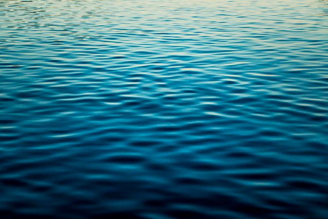 Close up of blue water