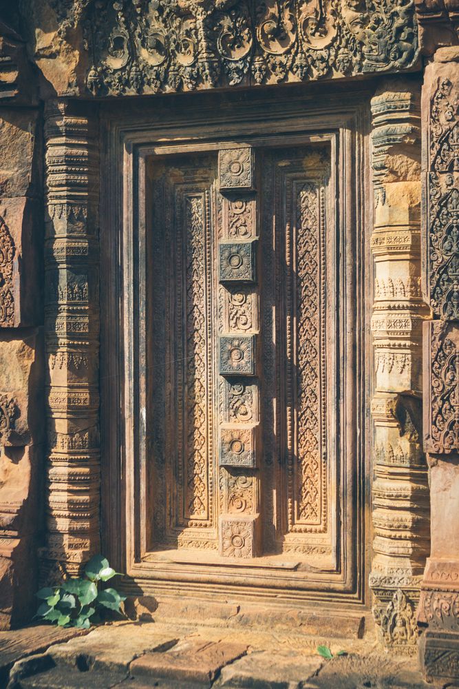 Ornamental door of old temple