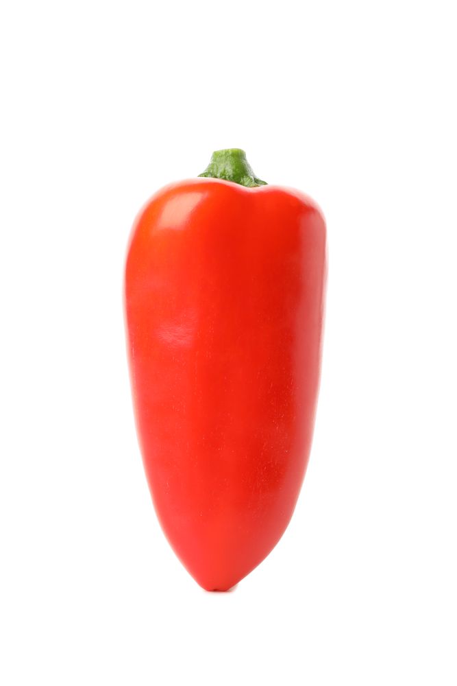 Fresh tasty pepper isolated on blank background