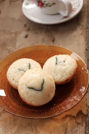 Kue Apem Beras, Traditional Cake Made from Rice Flour, Coconut Milk, Sugar, and Rice Yeast