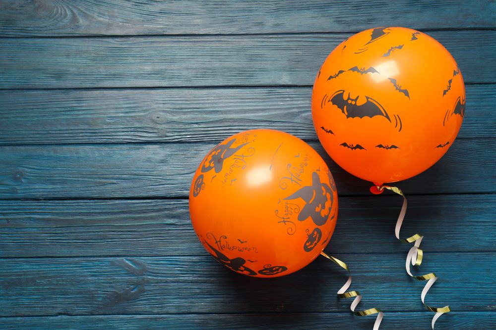 Concept of Halloween, Halloween balloon, space for text