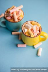Food concept of two cups full of marshmallows 4NE8W8