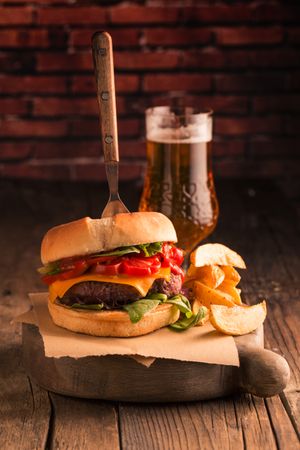Homemade delicious burger