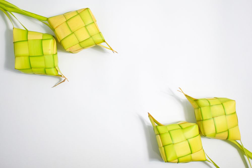 Close up Ketupat and copy space