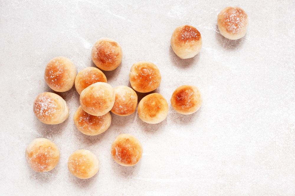 Freshly baked bread rolls