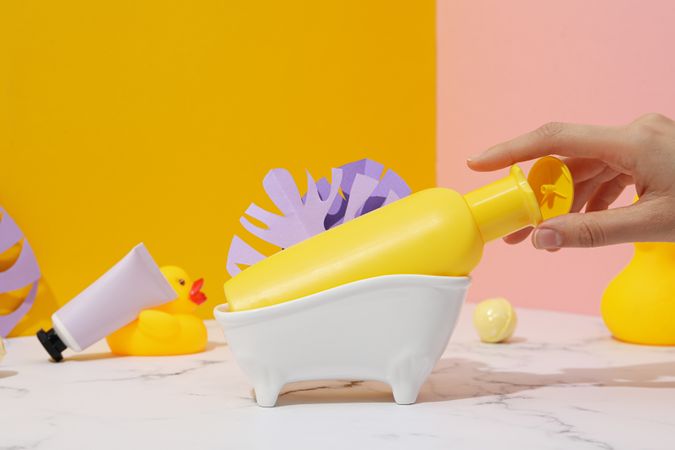 Concept of cosmetic and beauty care accessories