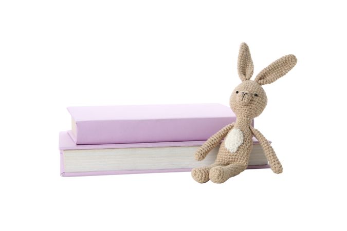children's book, with toys, isolated on light background.
