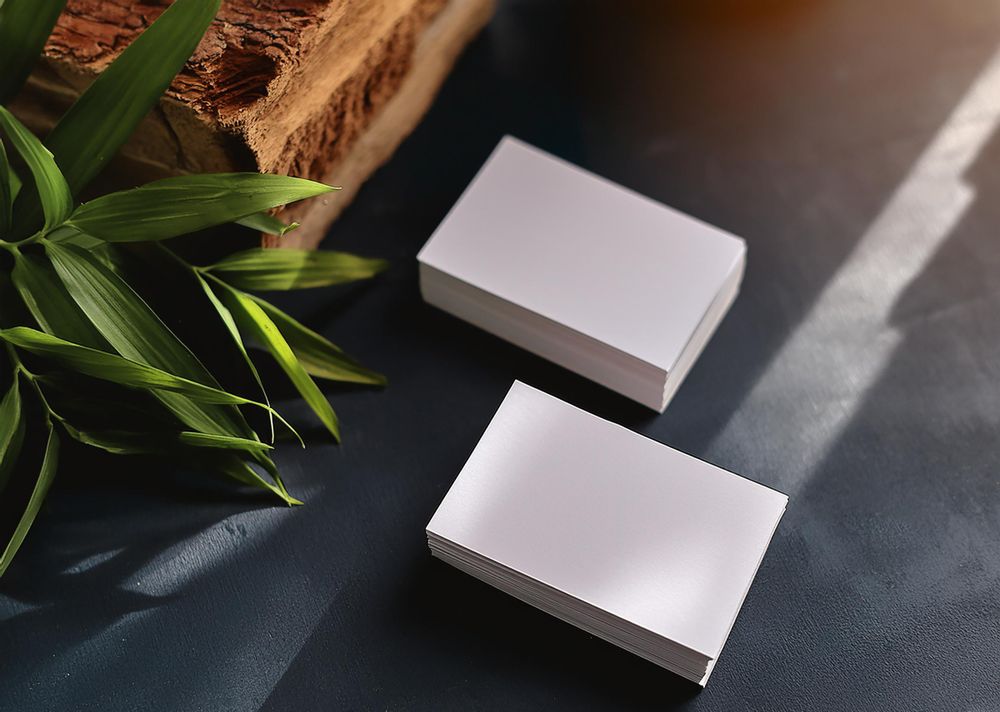 Blank business cards
