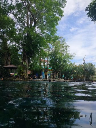 Clear water in natural pool
