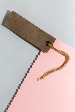 Natural leather labels for price or advertising