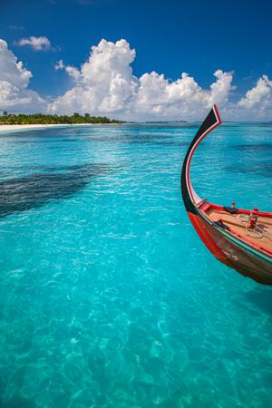 Dhoni boat in the Maldives