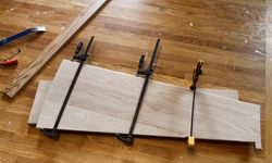 Staircase treads being made