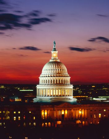 U.S. Capitol at dusk, Washington D.C.