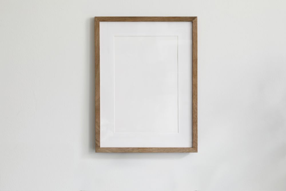 Empty picture frame mockup