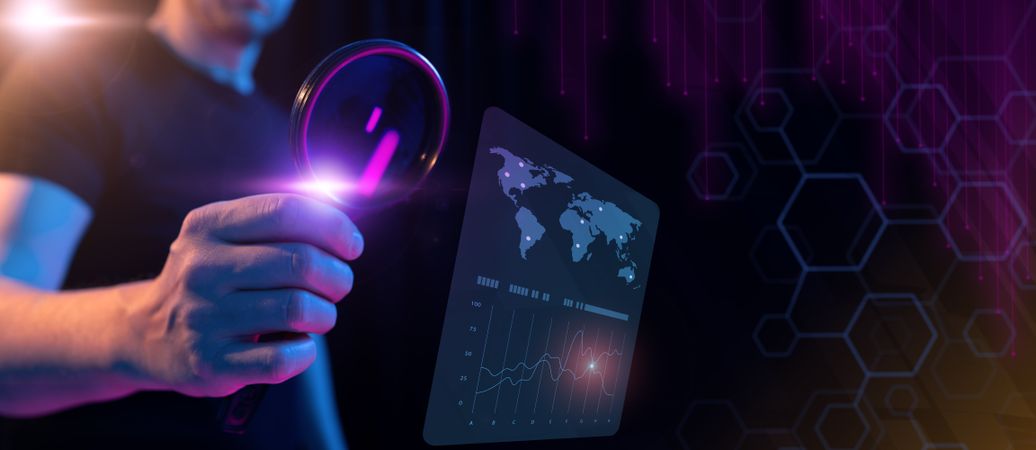 Futuristic Market Analysis Hologram