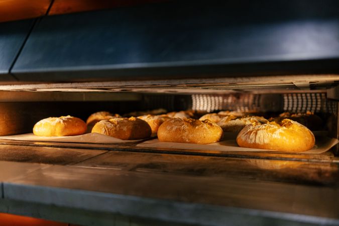 Lots of breads in the oven
