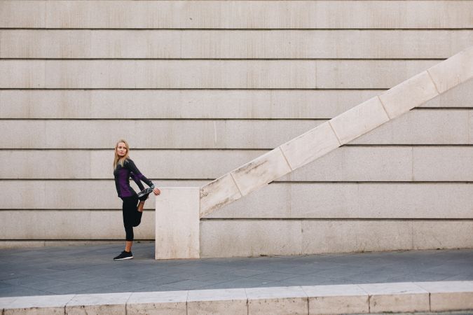 Woman doing some elongation exercises