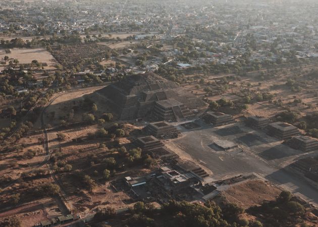 View of ancient pyramid in Teotihuacan, Mexico