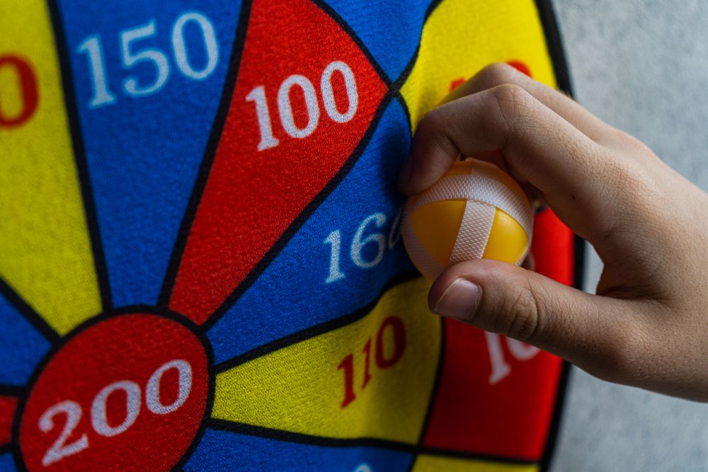Bright color safe dartboard