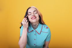 Woman Applying eye shadow