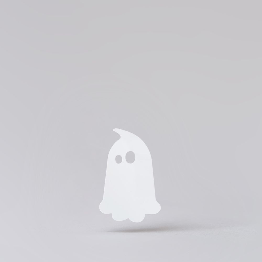 Ghost outline on light  background