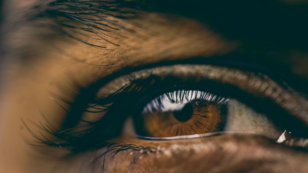 Close-up photo of brown eye