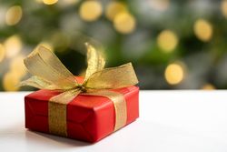 Christmas gift under the tree