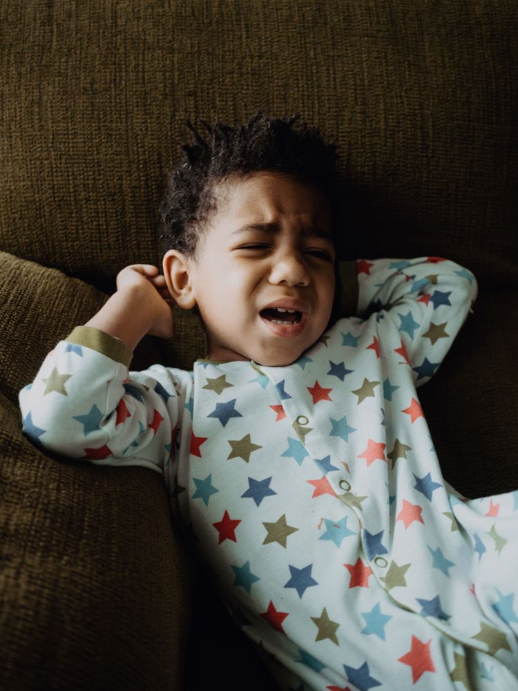 Black child ready to cry