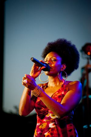 Los Angeles, CA, USA - July 12, 2012: Portrait of Nailah Porter singing