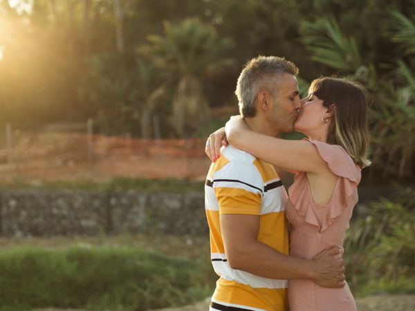 Happy couple looking at each other
