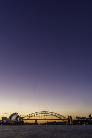 Sunset over the Sydney Opera House in Australia