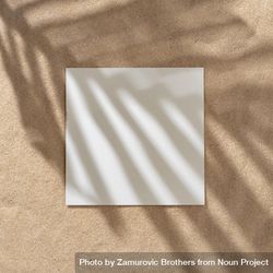 Sand with palm leaf shadows and central square 4BBdd4