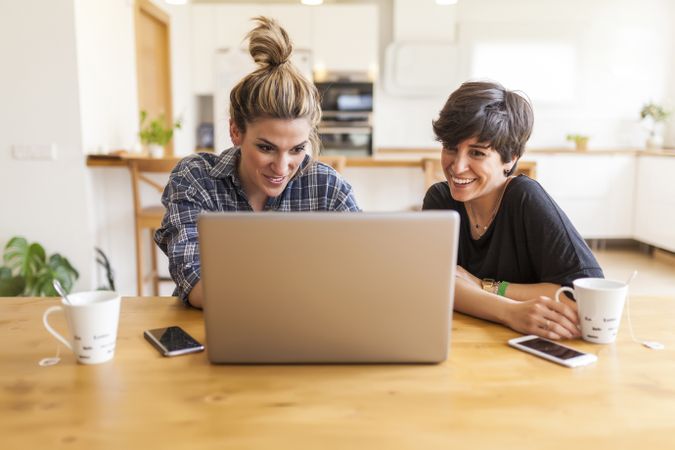 two women at home